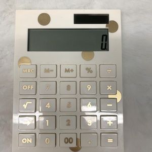 Kate Spade desk calculator with gold dots great condition